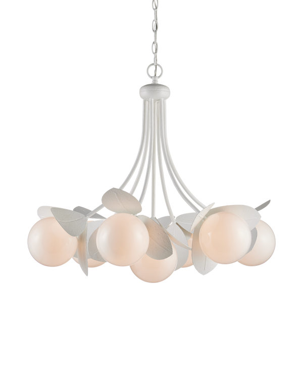 Currey & Company Effloresce White Chandelier