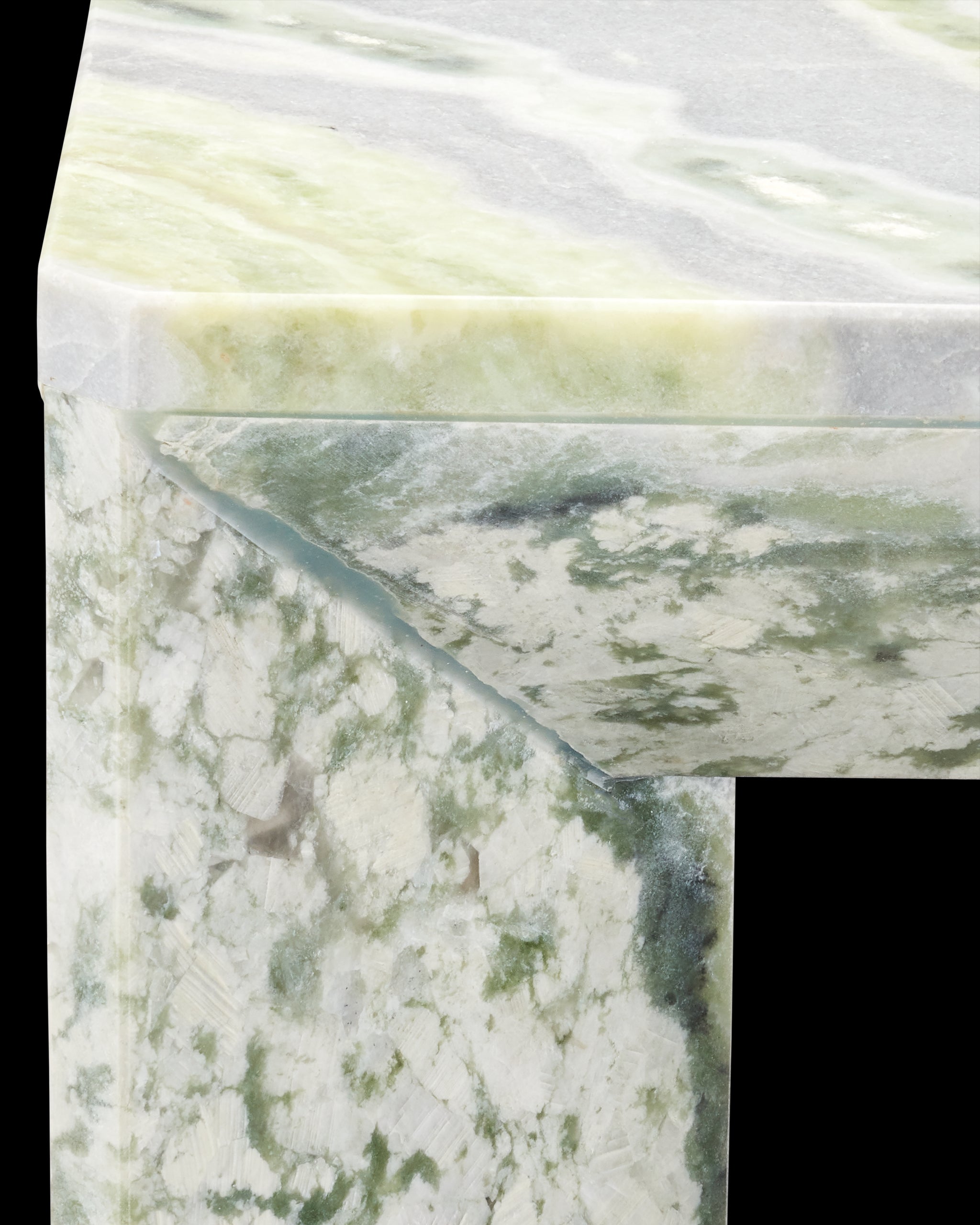 Currey & Company Minerale Green Onyx Accent Table