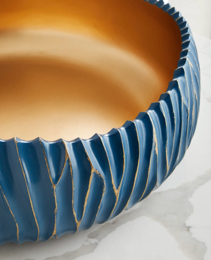 Dana Decorative Bowl with Gold Accents by Old World Designs