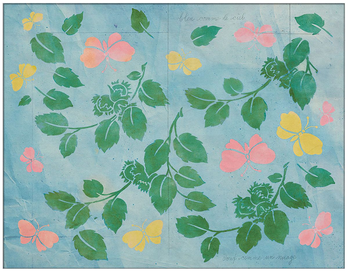 Frederick Steiner Archive, Green Leaves and Butterflies Art