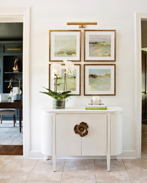 Currey And Company Briallen White Demi Lune