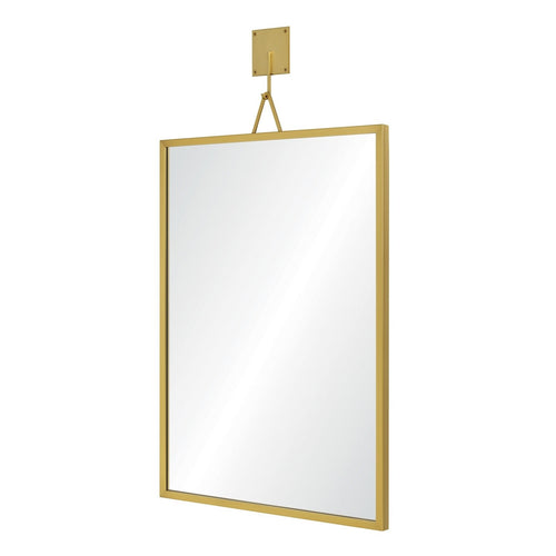 Titus Regency Handcrafted Gold Stainless Steel Frame Rectangular Wall Mirror