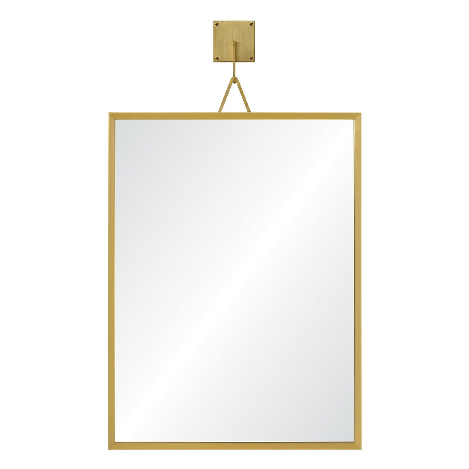Titus Regency Handcrafted Gold Stainless Steel Frame Rectangular Wall Mirror