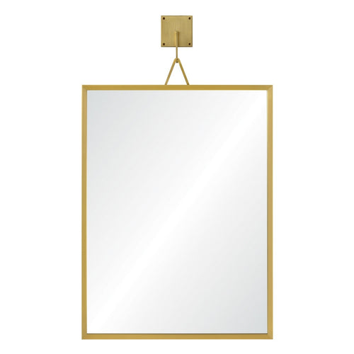 Titus Regency Handcrafted Gold Stainless Steel Frame Rectangular Wall Mirror