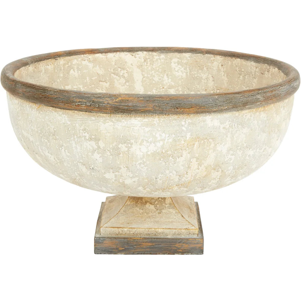 Santorini White and Antique Gold Bowl