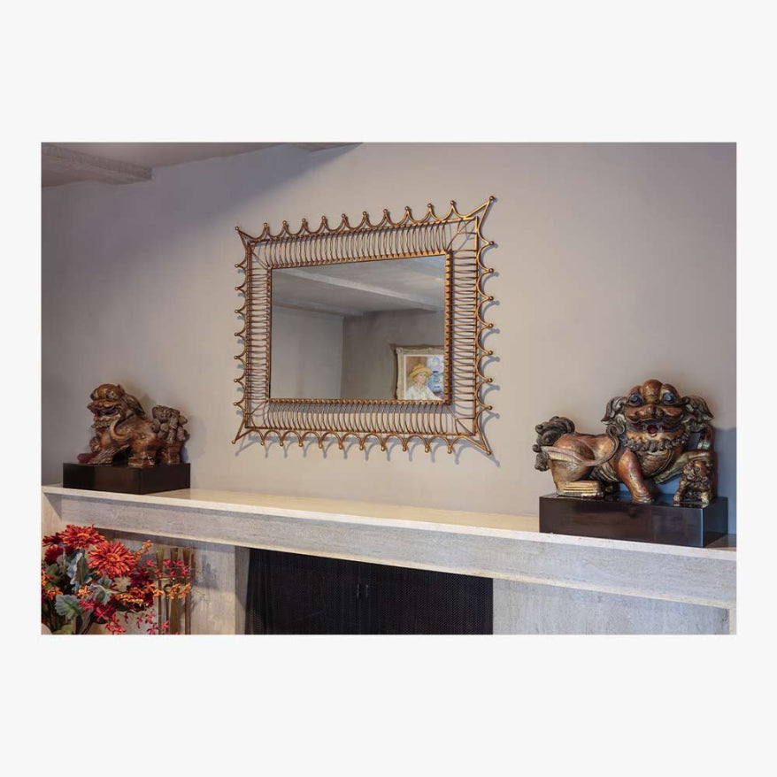 Bunny Williams Rex Wall Mirror in Gold by Mirror Home