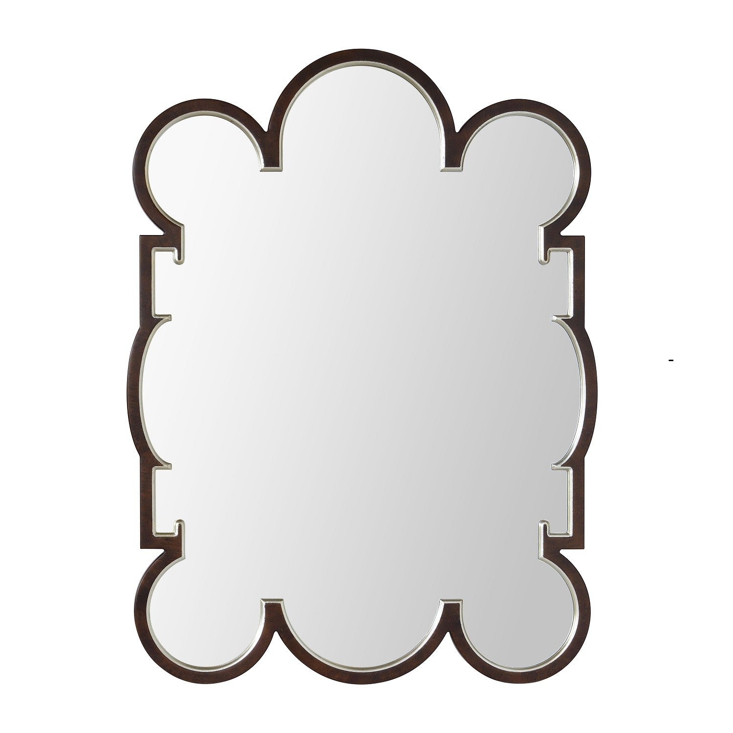 Bunny Williams Walnut Burl Wood and Distressed Gold or Silver Leaf Mirror