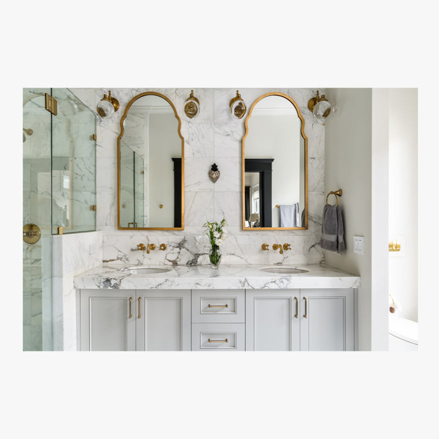 Bunny Williams Home Distressed Gold Leaf Wall Mirror