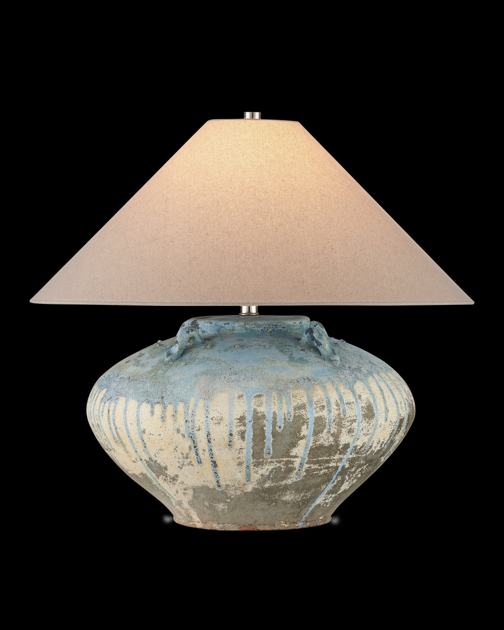 Currey & Company Catania Antique Blue Drip Table Lamp