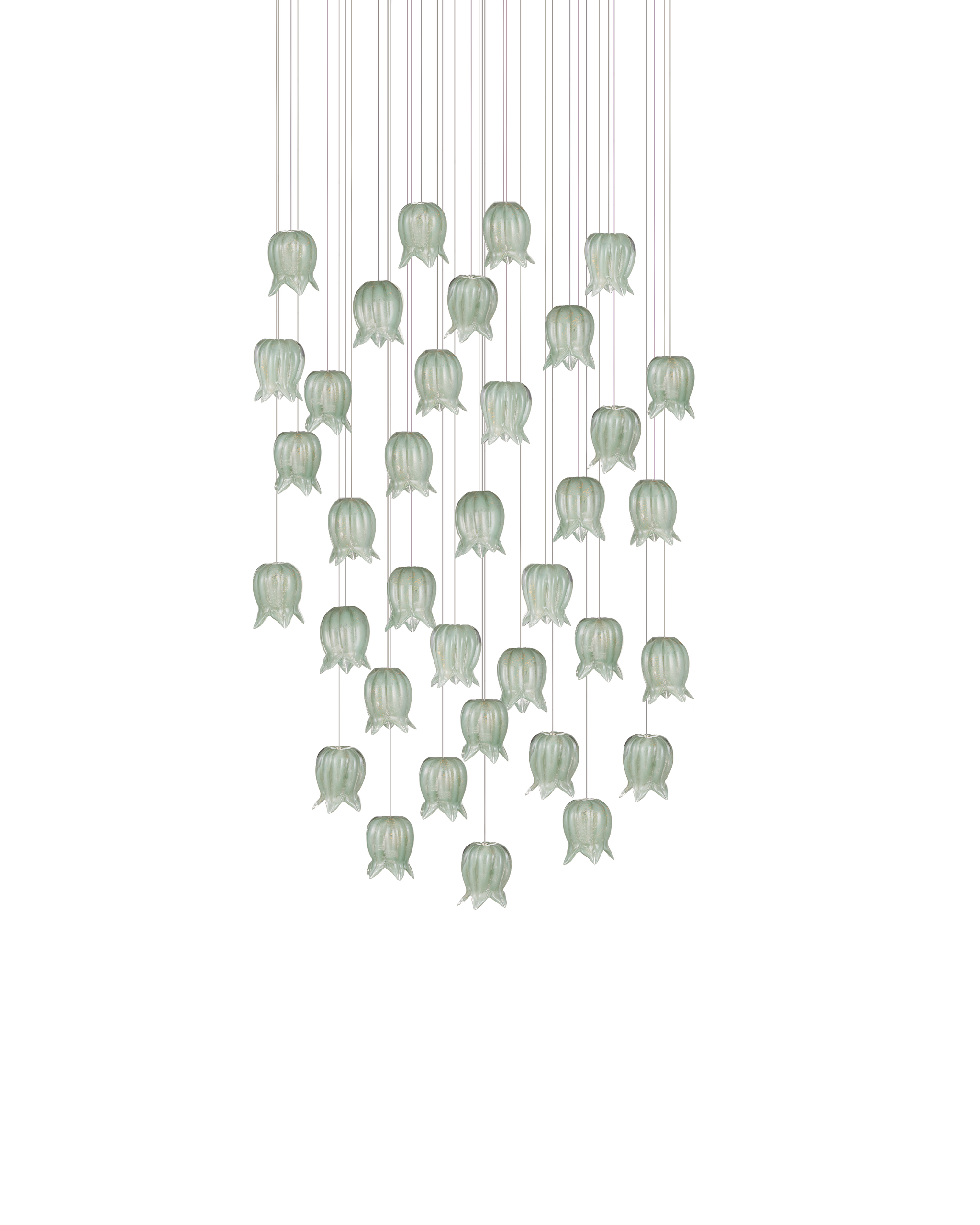 Currey And Company Polpo 36 Light Round Multi Drop Pendant