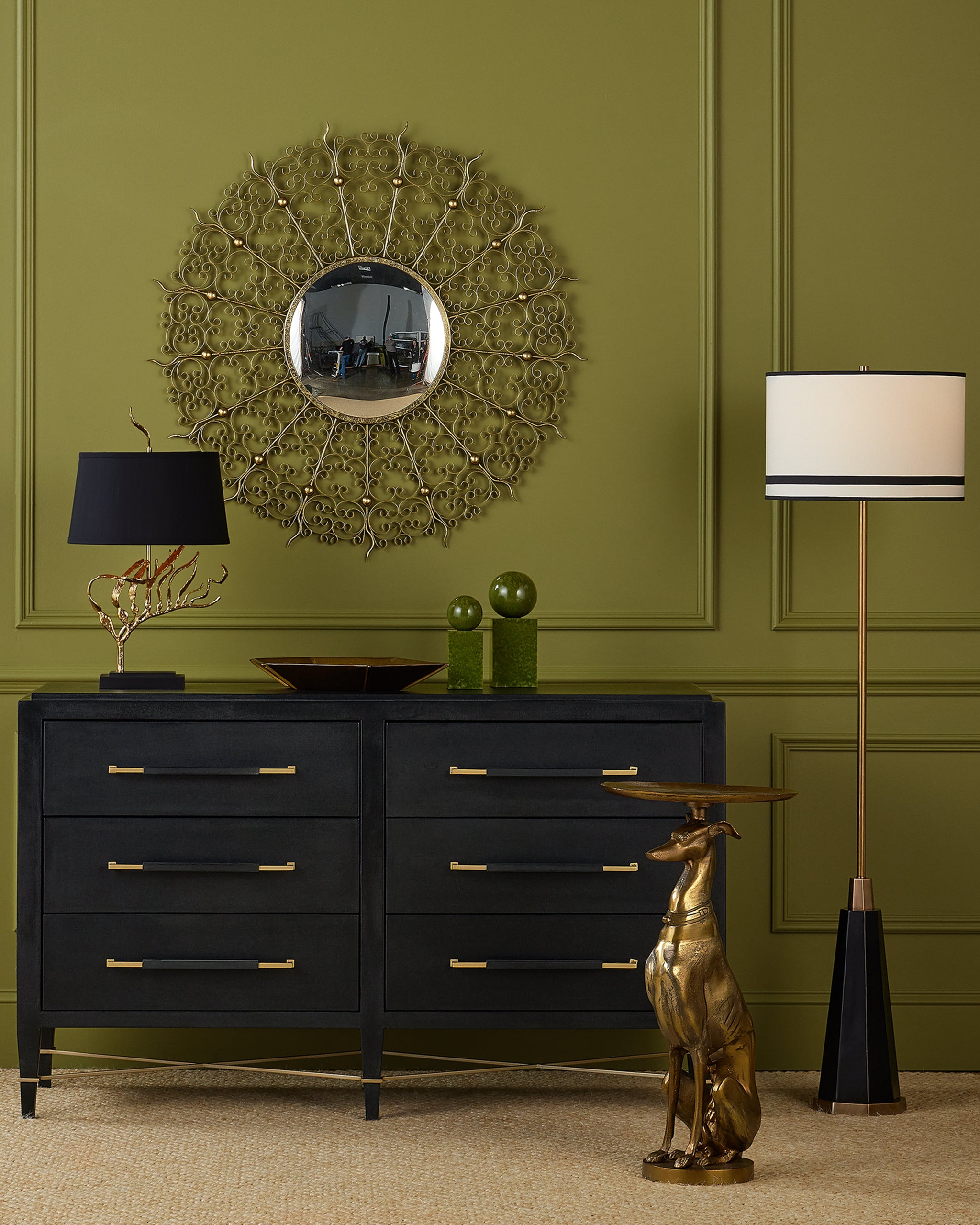 Currey & Company Nova Green Object Set Of 2