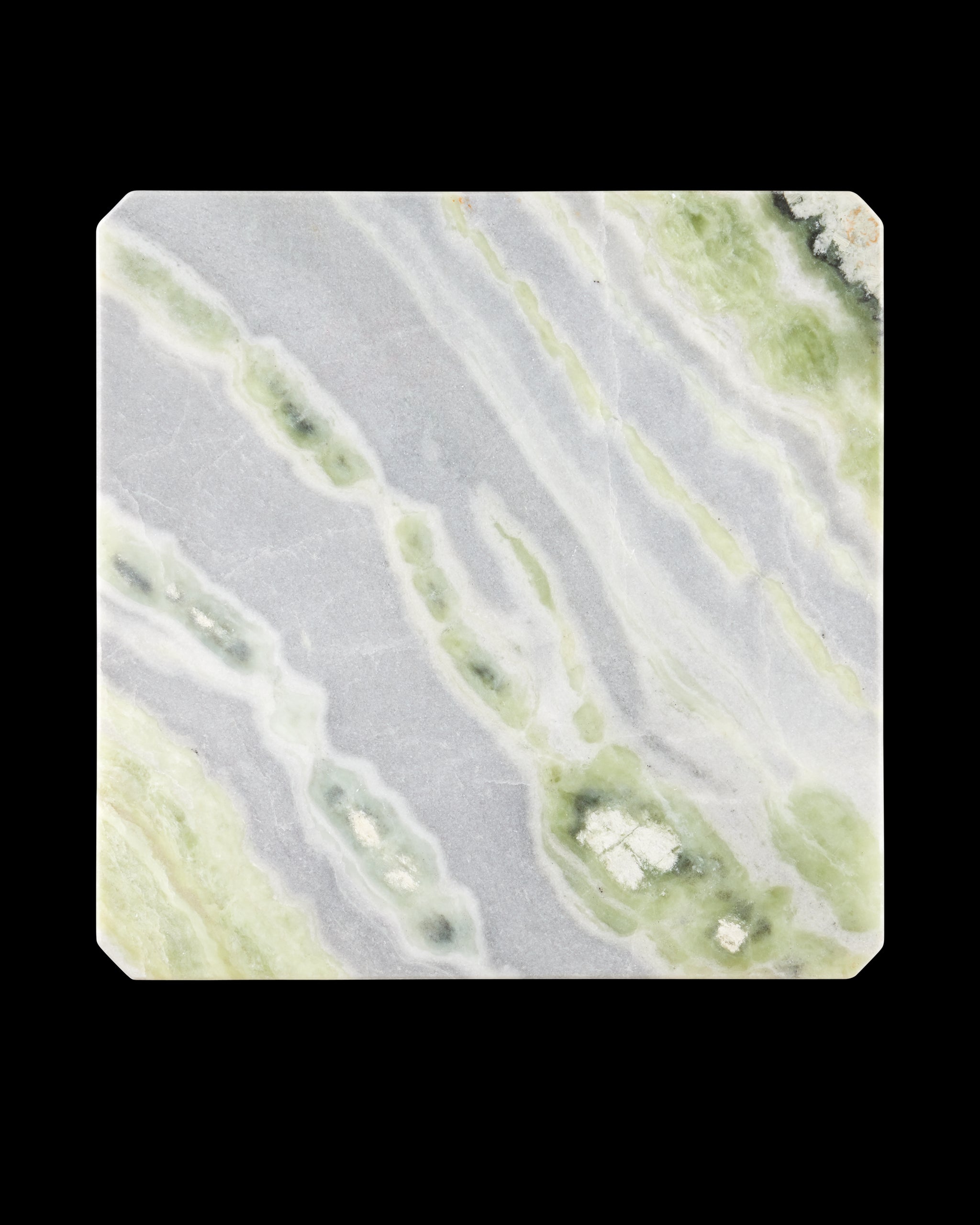 Currey & Company Minerale Green Onyx Accent Table