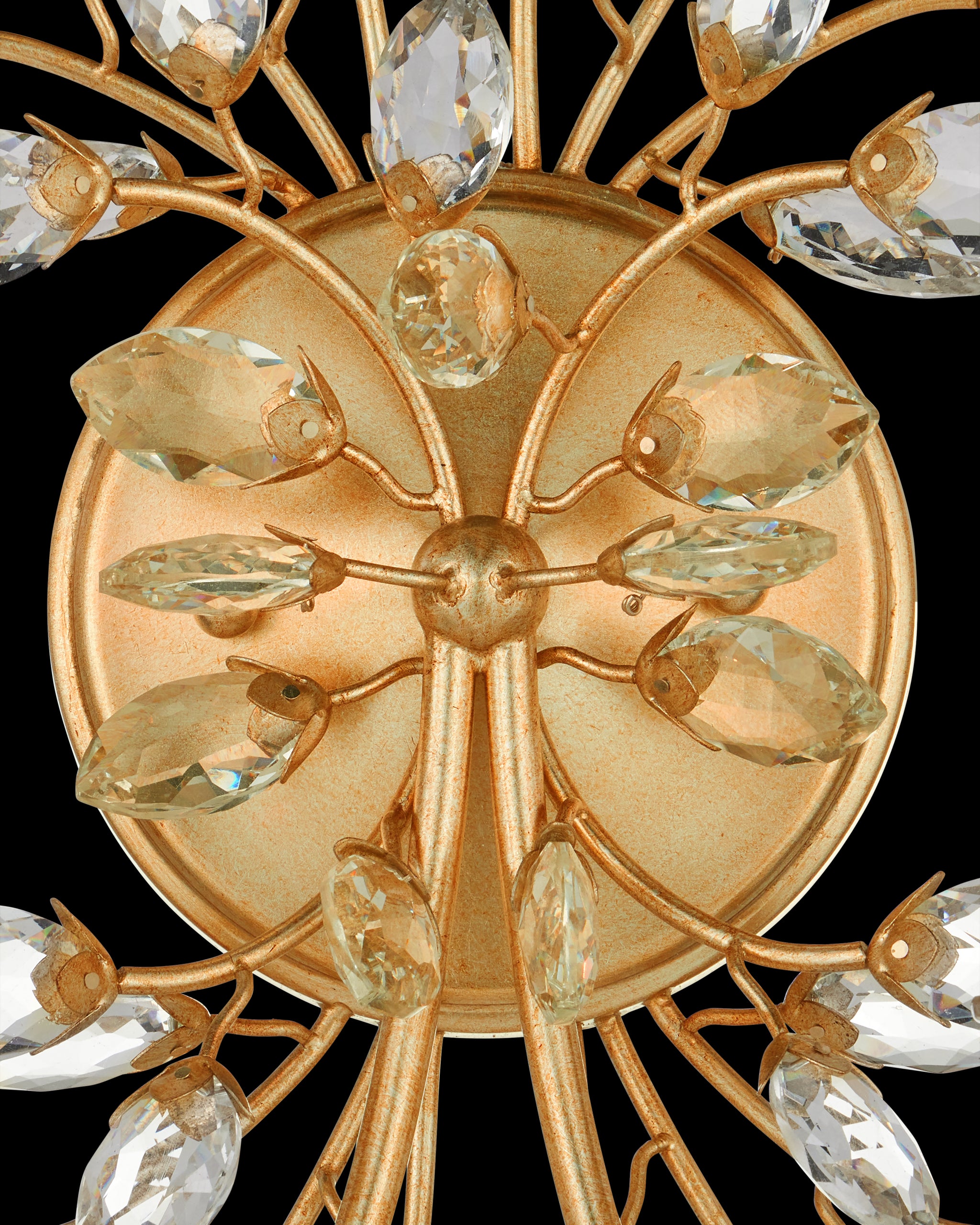 Currey & Company Forget Me Not Gold Wall Sconce
