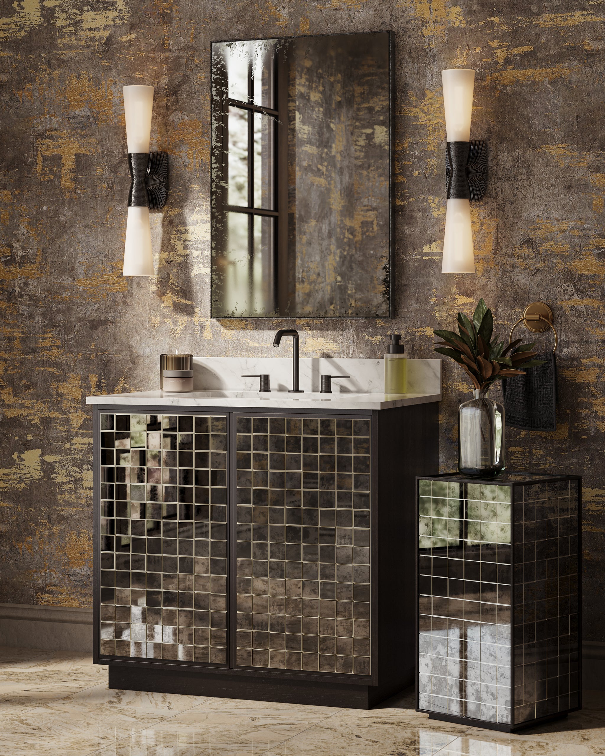 Currey & Company Mosaico Pedestal