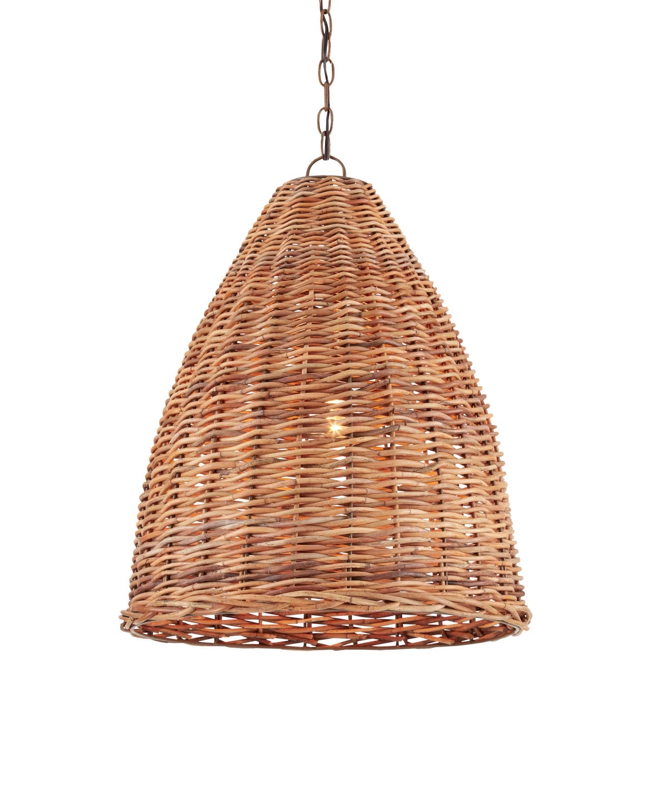 Currey & Company Basket 21" Natural 1 Light Pendant