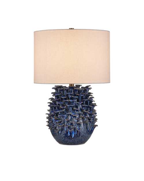 Currey & Company Maitake Dark Blue Table Lamp