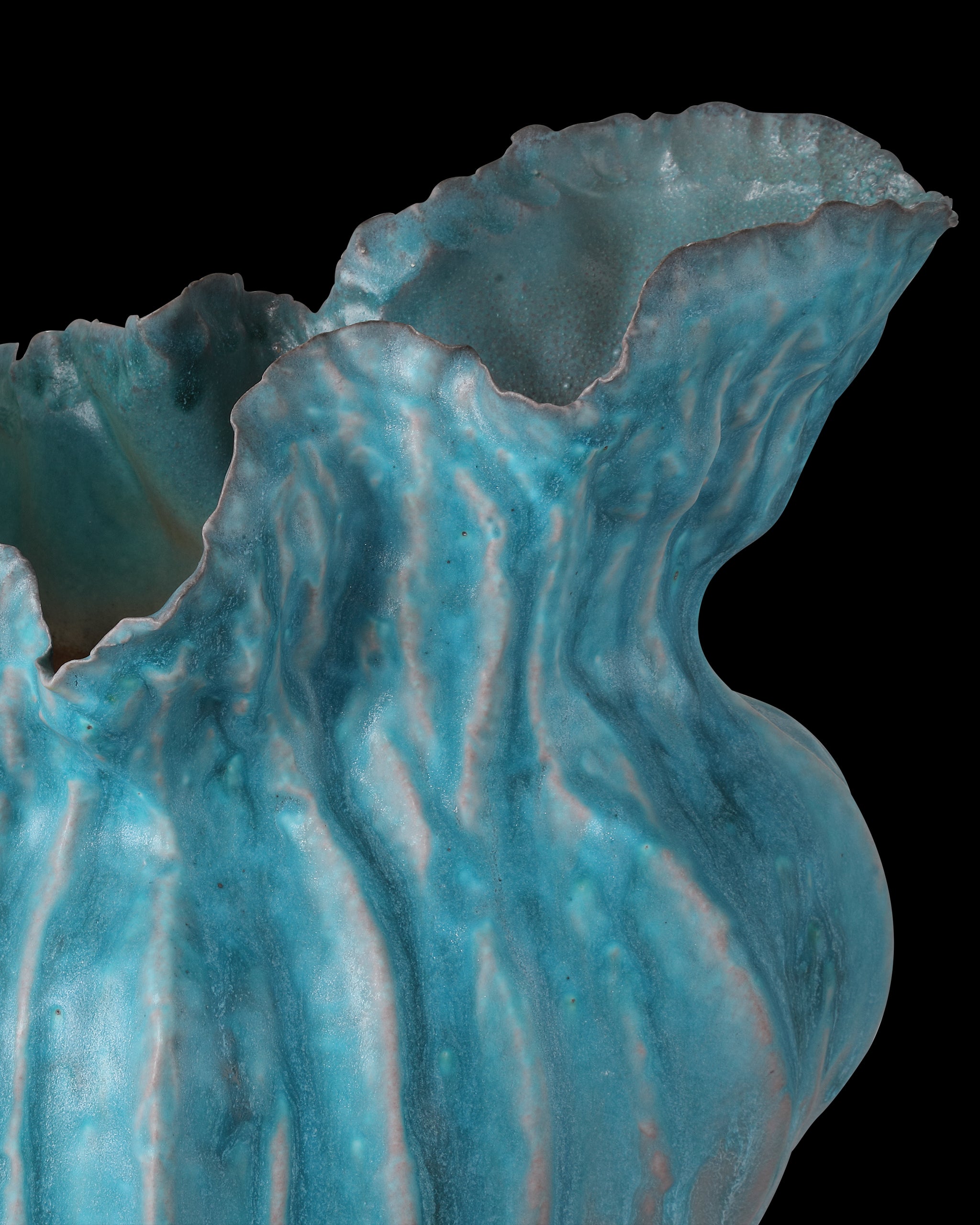 Currey & Company Flying Silk Blue Vase