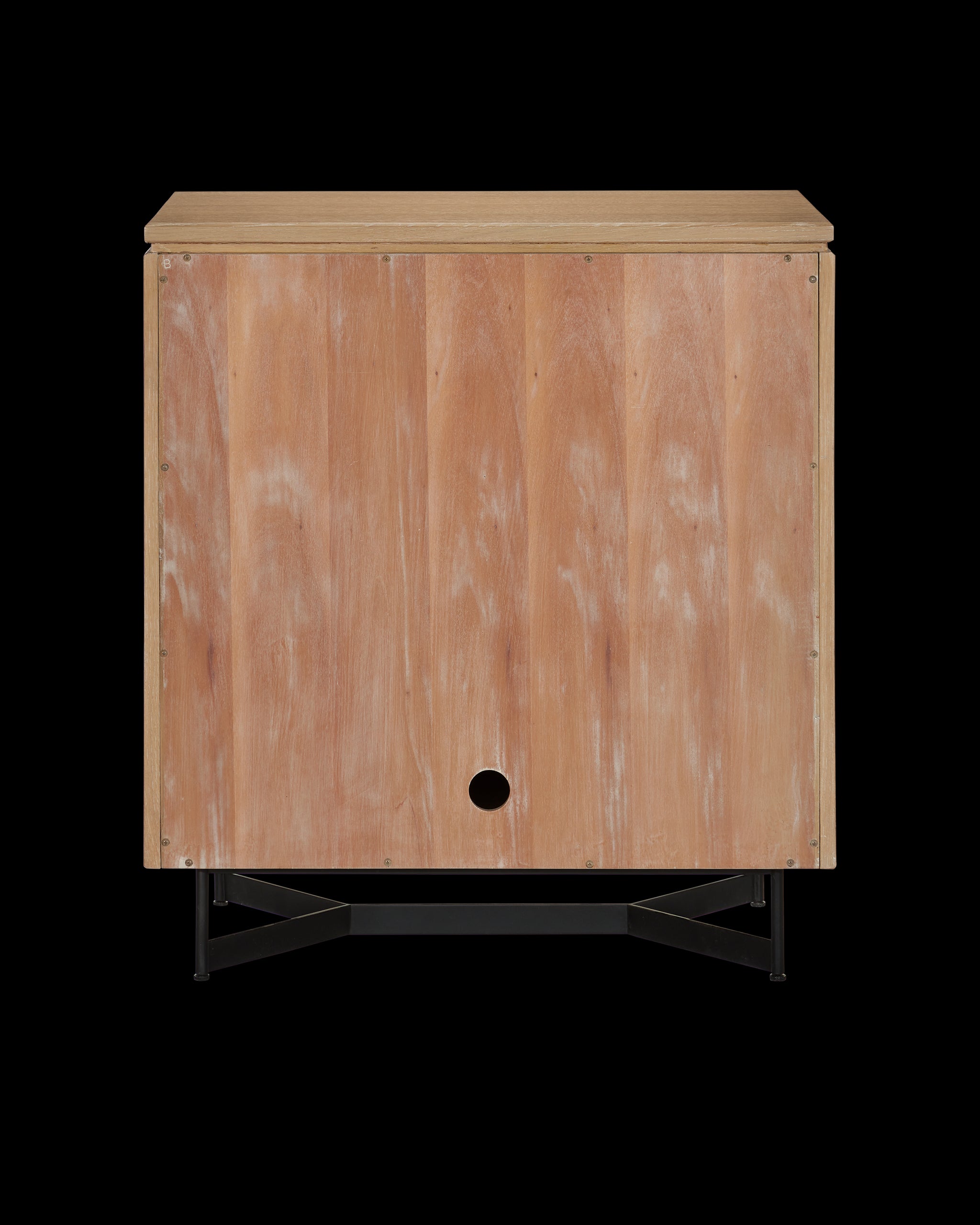 Currey & Company Indeo Washed Oak Cabinet
