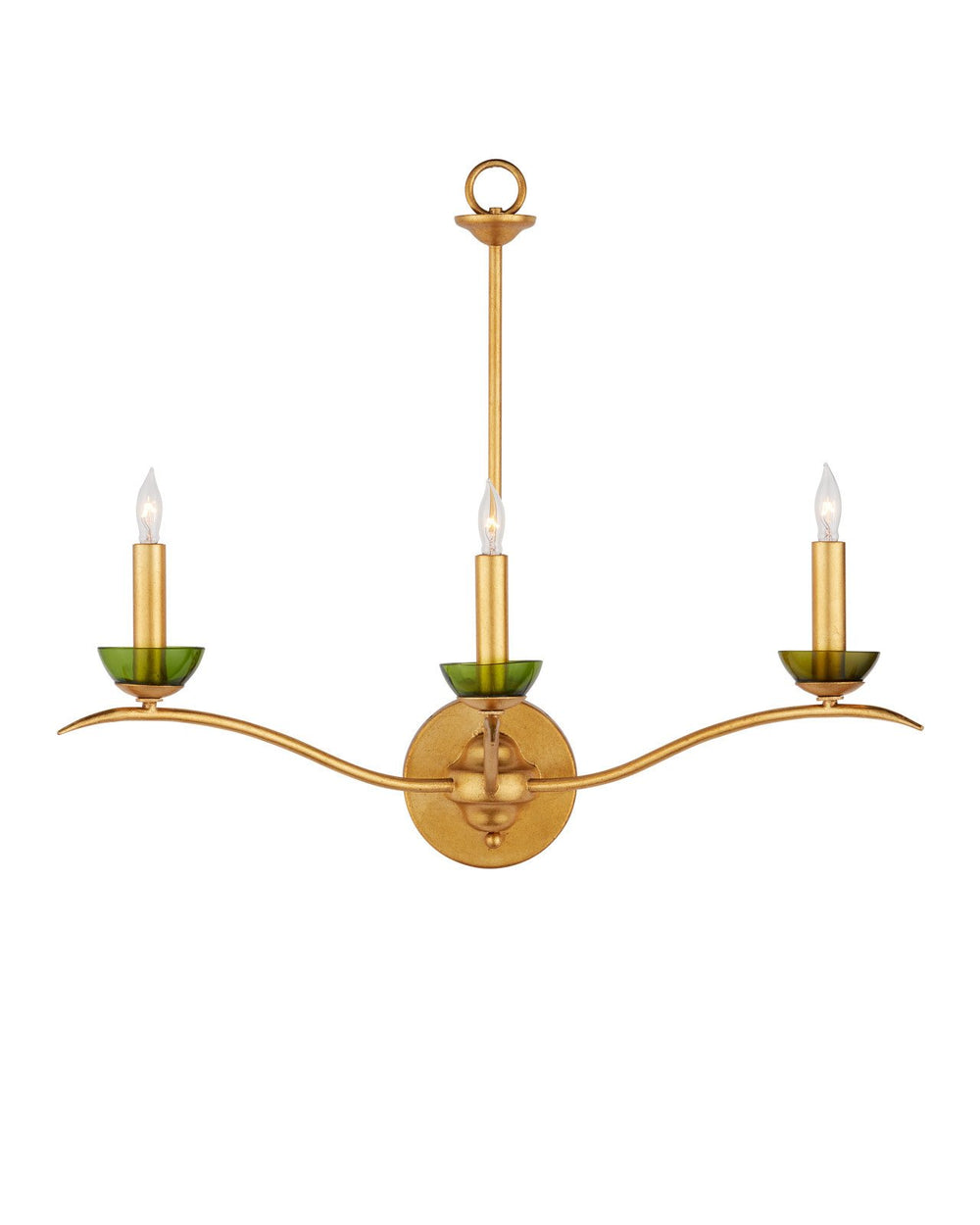 Currey & Company Flannery Gold 3 Light Wall Sconce