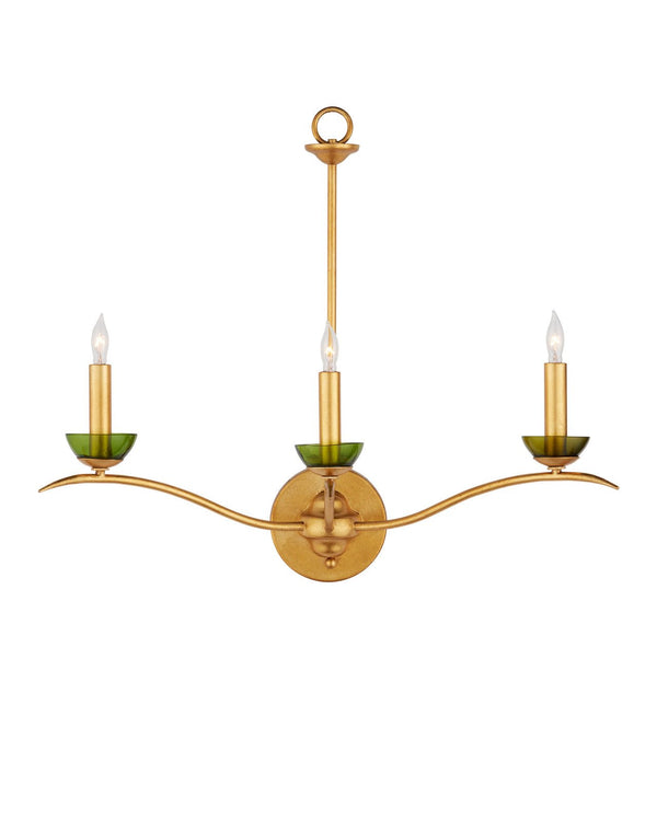 Currey & Company Flannery Gold 3 Light Wall Sconce