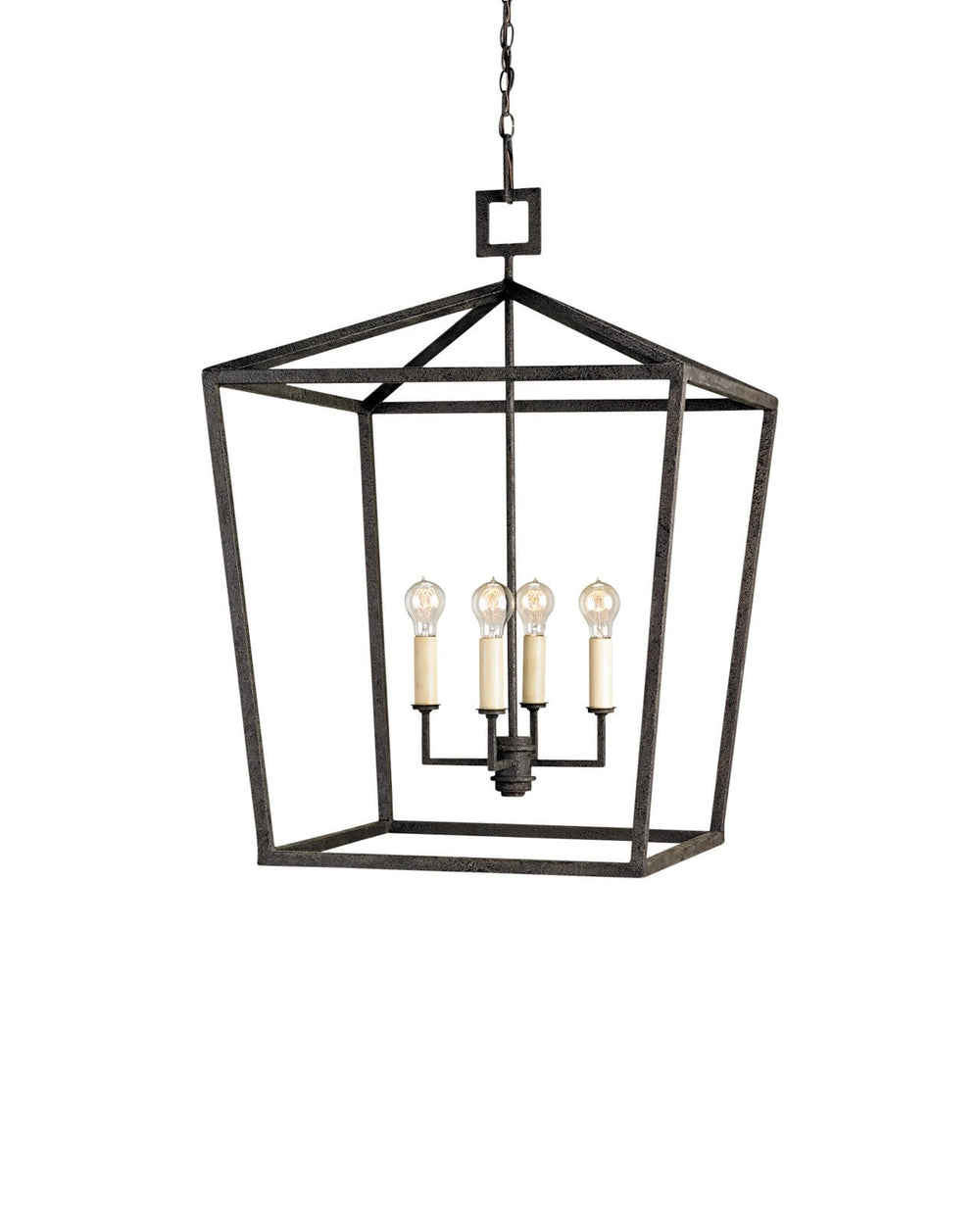 Currey & Company Denison 41" Black 4 Light Lantern