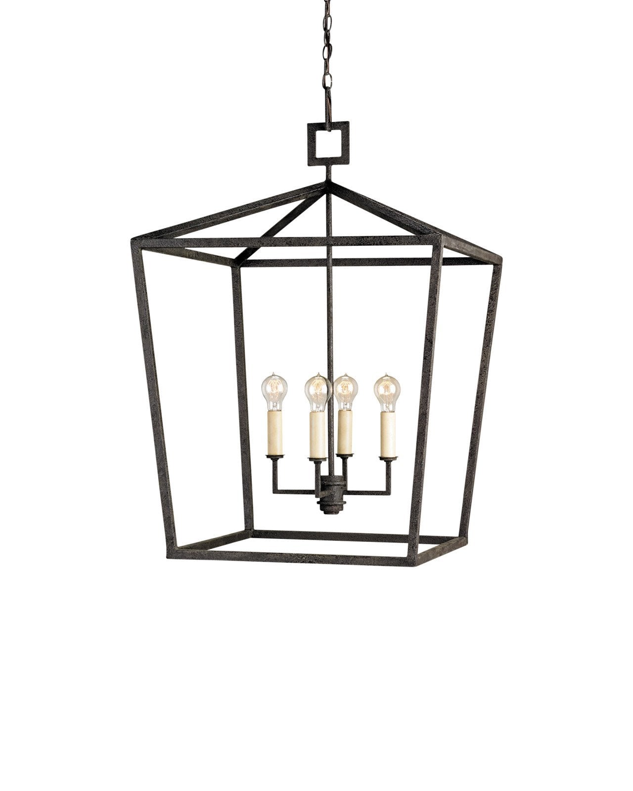 Currey & Company Denison 41" Black 4 Light Lantern