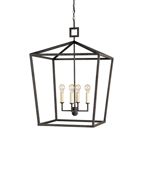 Currey & Company Denison 41" Black 4 Light Lantern