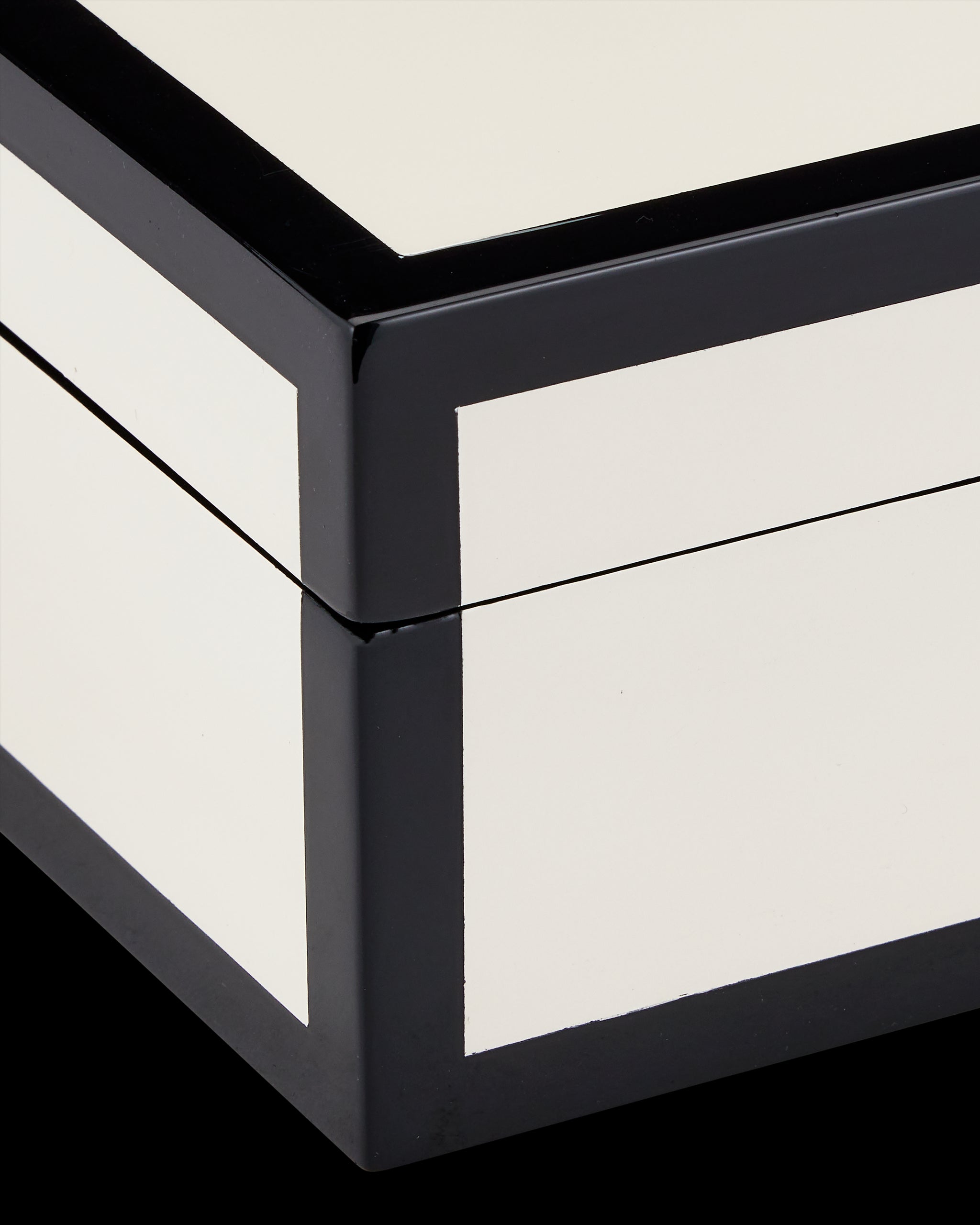 Currey & Company Ivory Lacquer Box Set Of 2