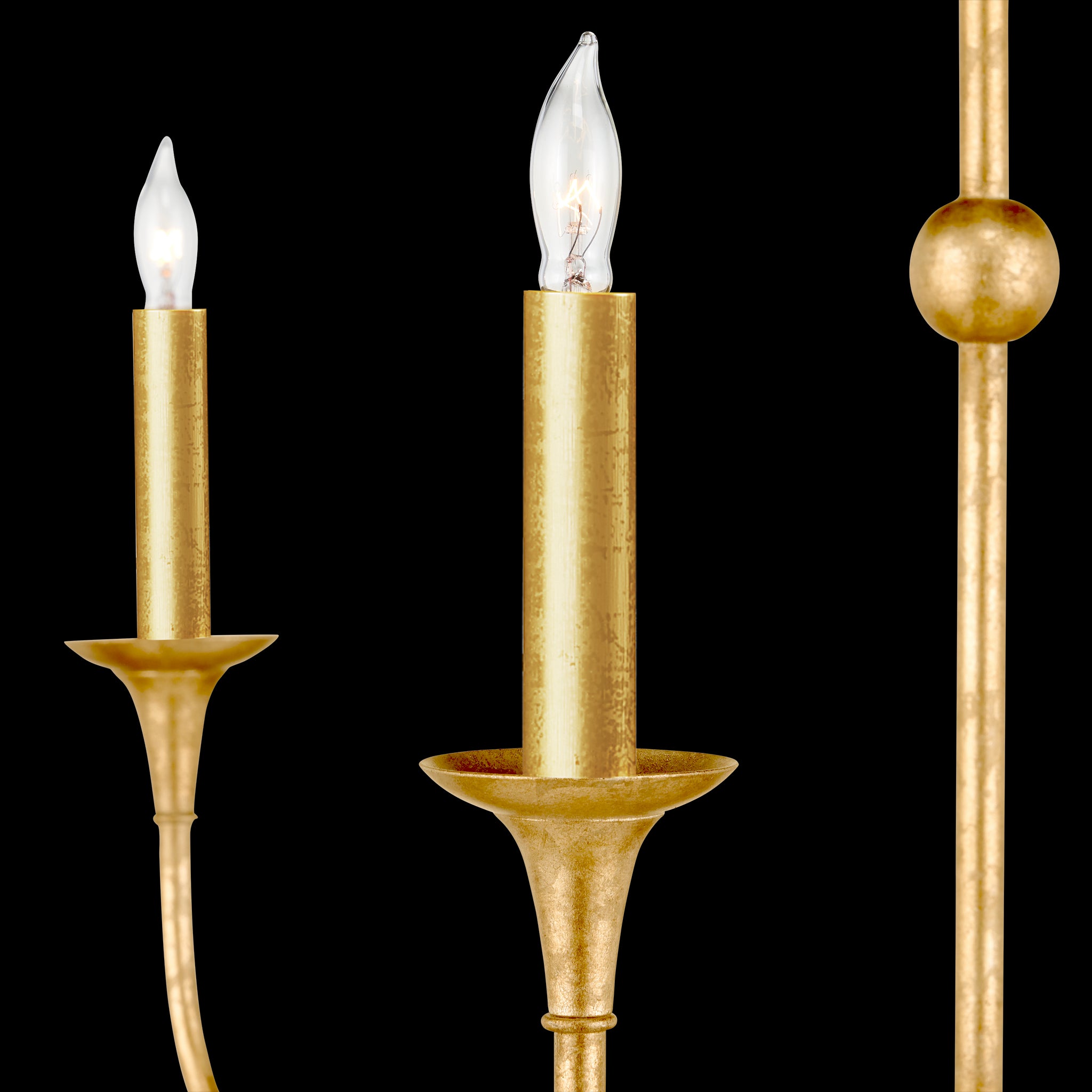 Currey & Company Nottaway Two Tier Gold Chandelier