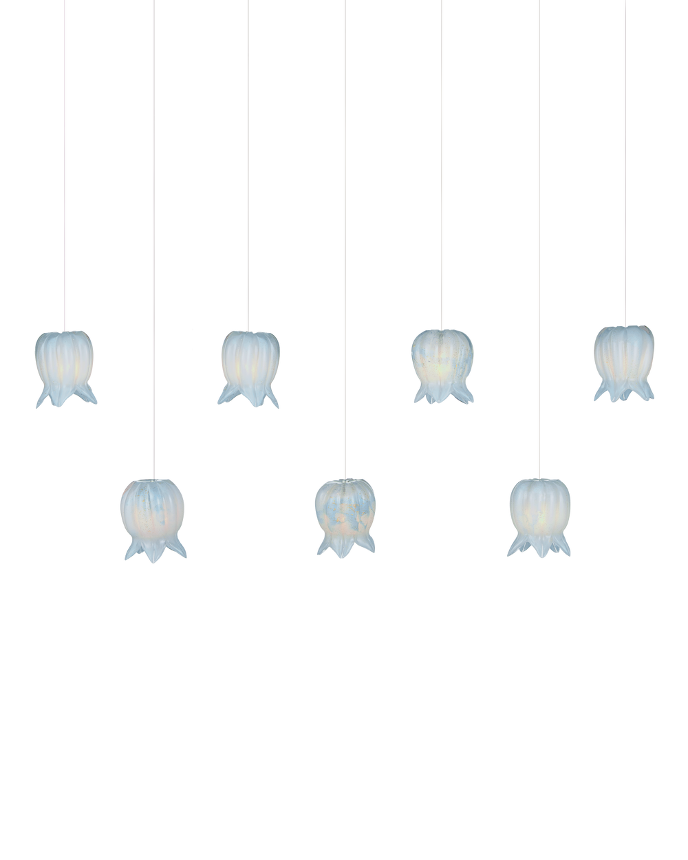 Currey And Company Polpo 7 Light Linear Multi Drop Pendant