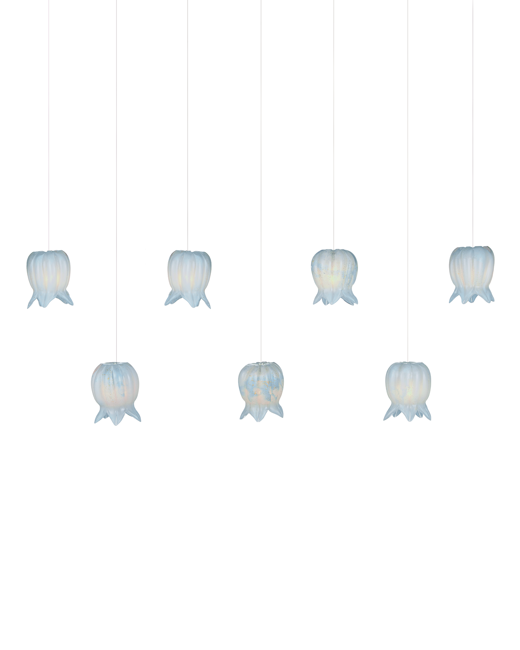Currey And Company Polpo 7 Light Linear Multi Drop Pendant