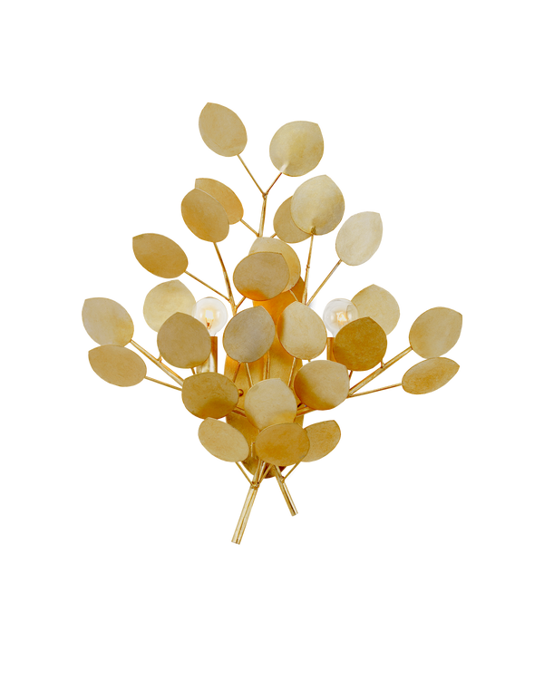 Currey & Company Lunaria Gold Wall Sconce