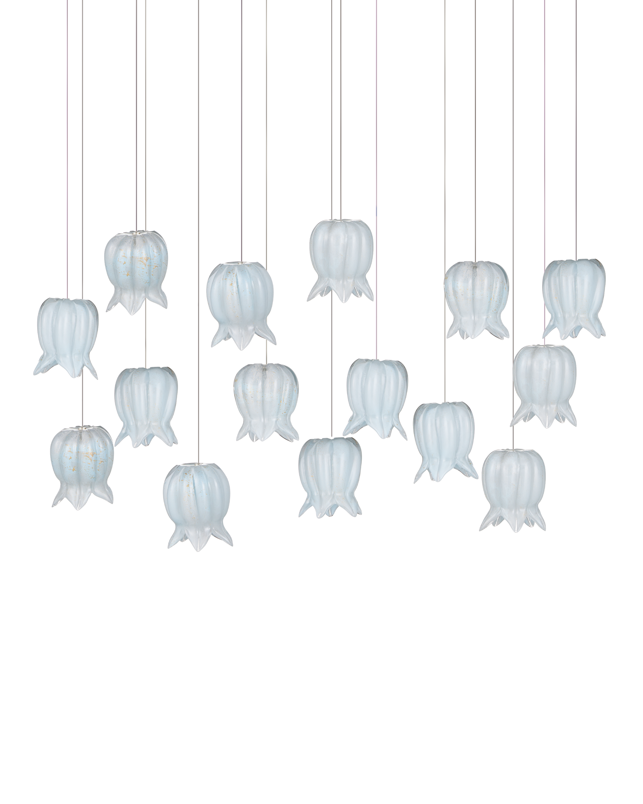 Currey And Company Polpo 15 Light Linear Multi Drop Pendant
