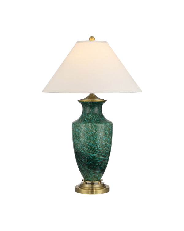 Currey & Company Claude Green Glass Table Lamp