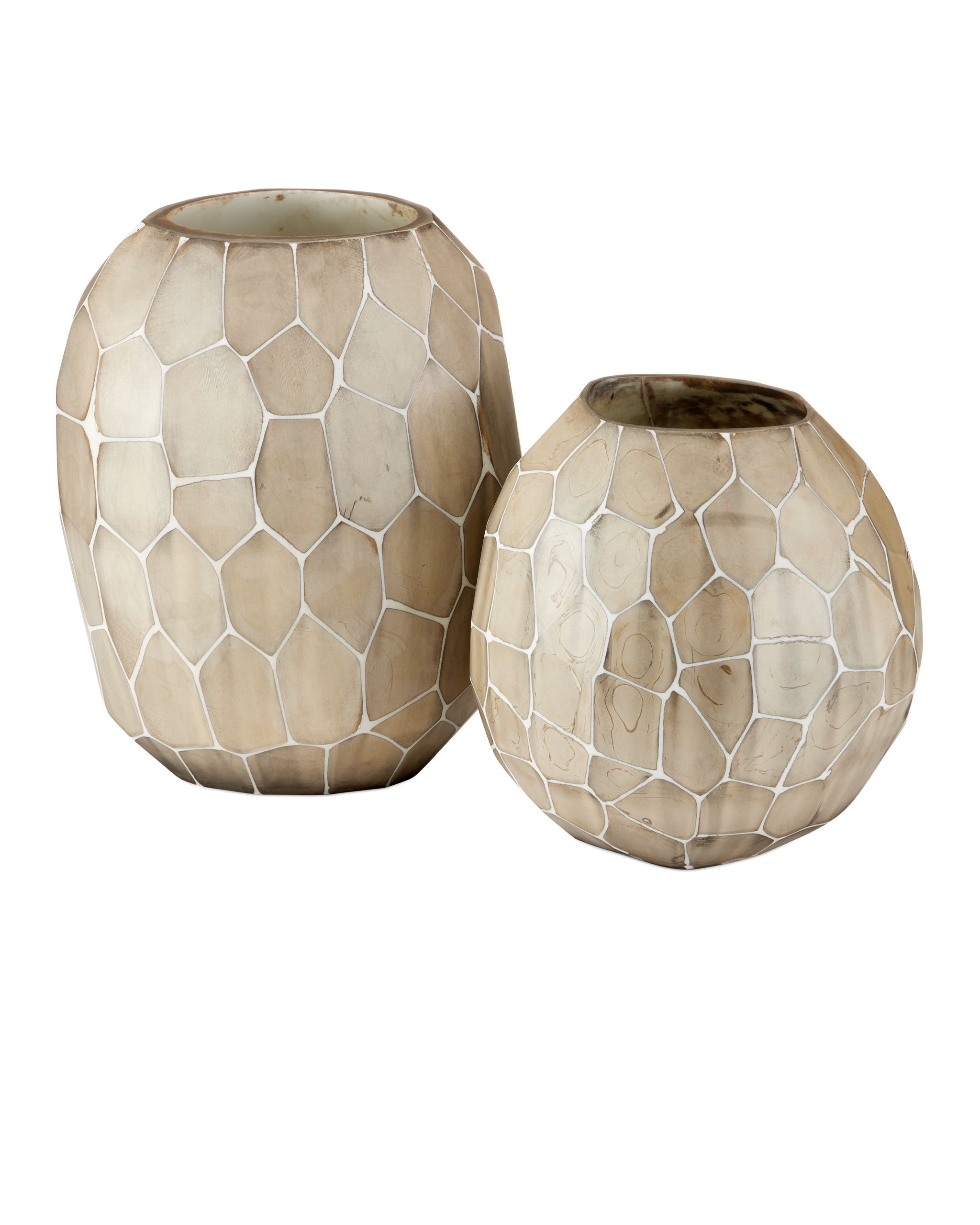 Currey & Company Runnell Glass Vase Set Of 2