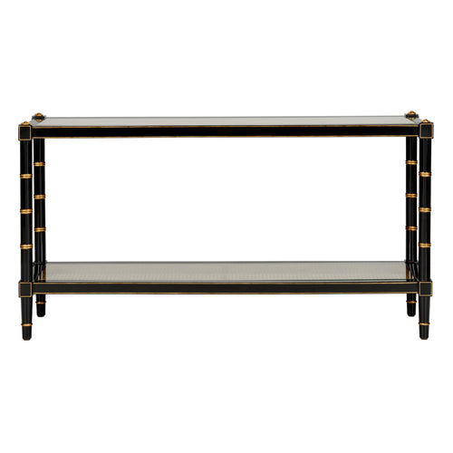 Chelsea House Conner Cane Console Black