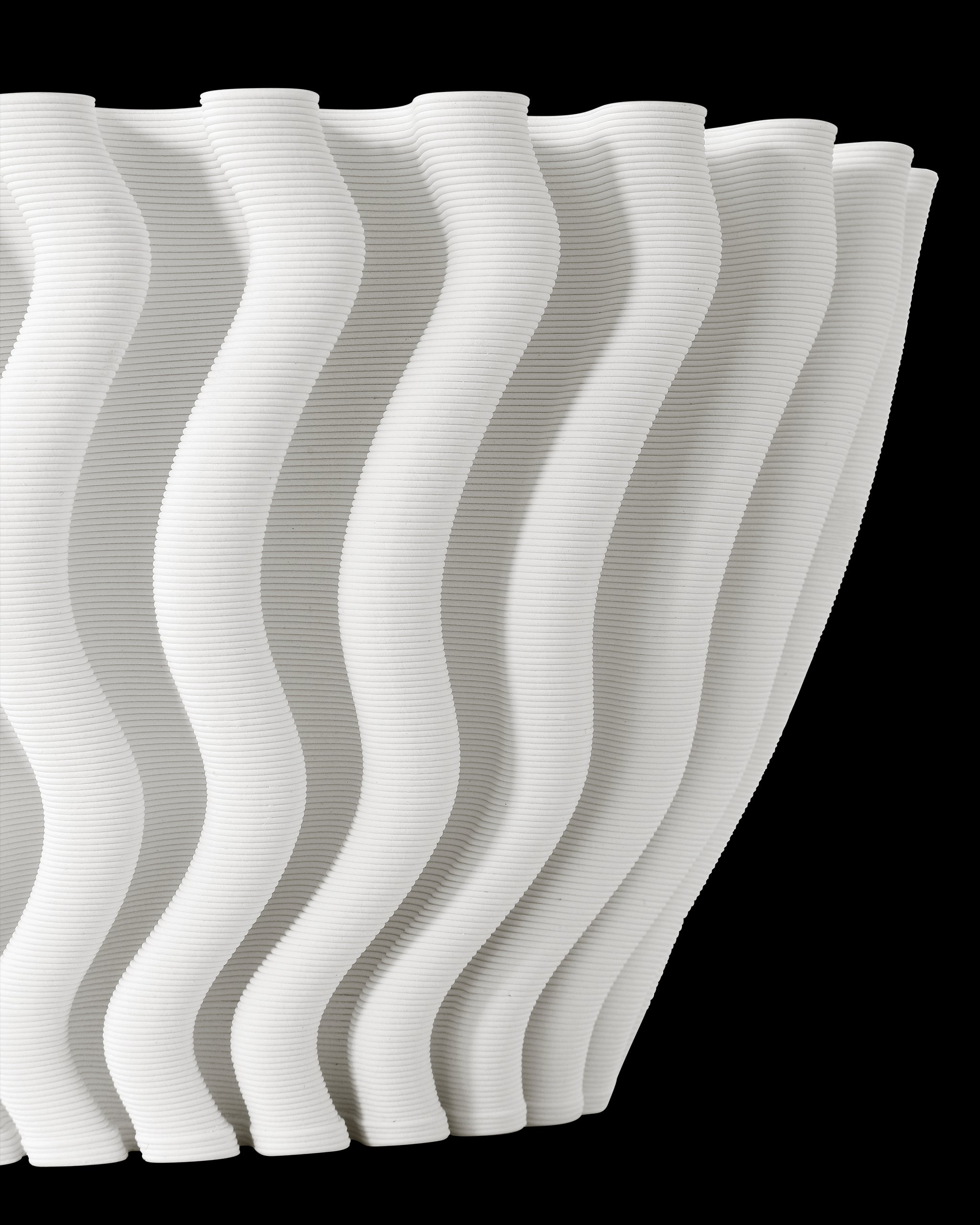 Currey & Company Ripple White Vase