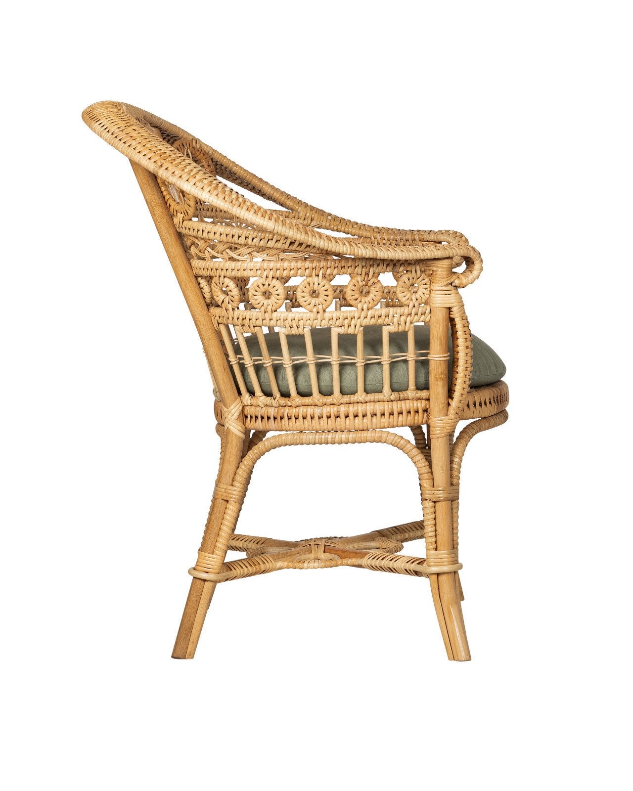 Currey And Company Eugenie 30 1/4" Wide Natural Rattan Armchair