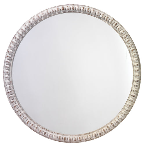 Jamie Young Audrey Beaded Mirror In White Wood