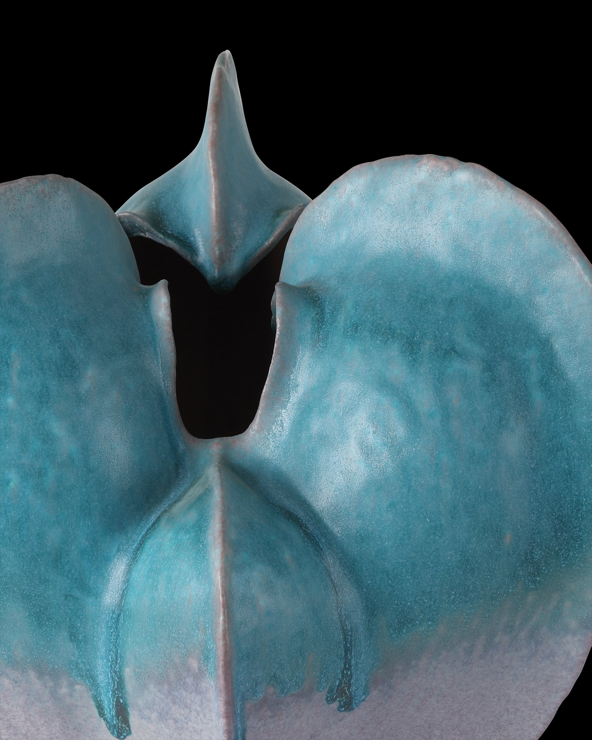 Currey & Company Free Form Blue Vase