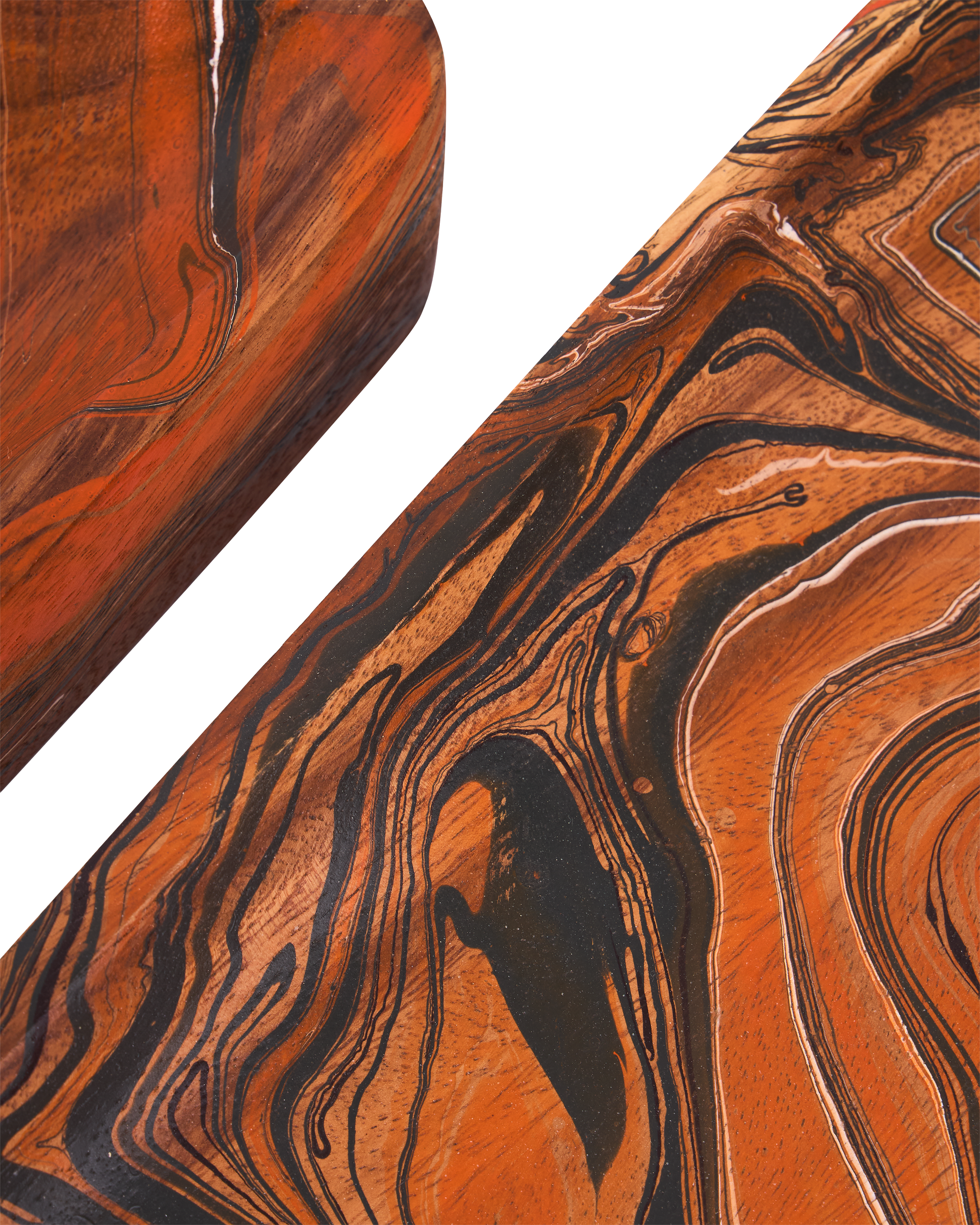 Currey & Company Divine Orange Tray Set Of 2