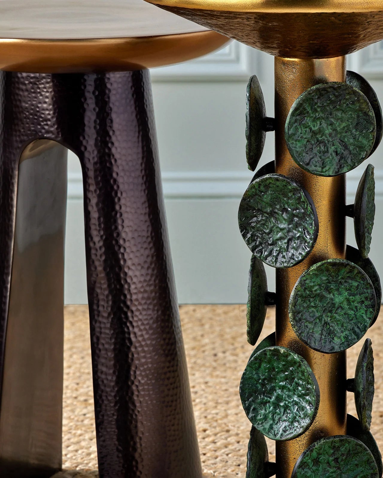 Currey & Company 24.5" Nasturtium Cast Aluminum Accent Table