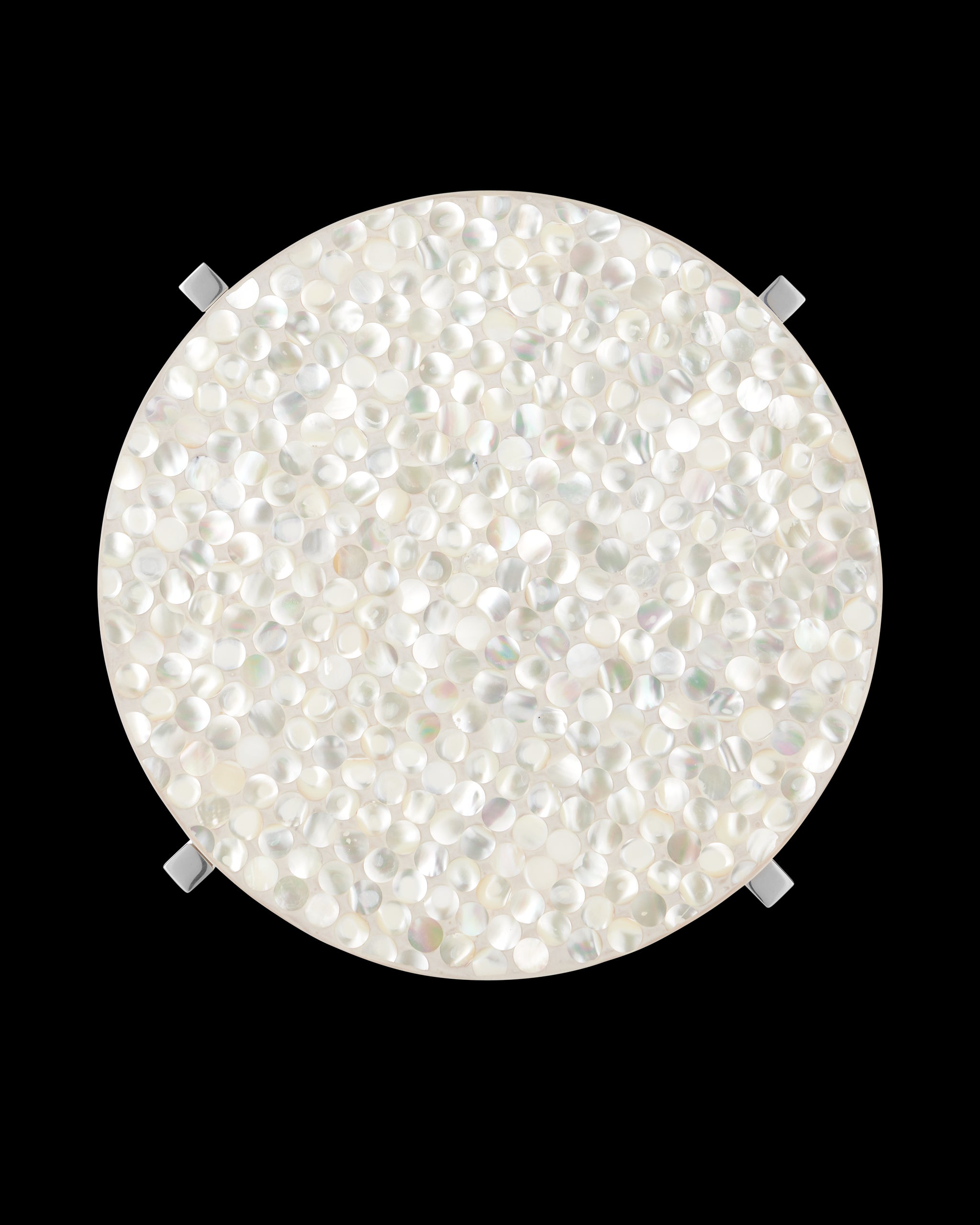 Currey & Company Gerri Dot Mother Of Pearl Drinks Table