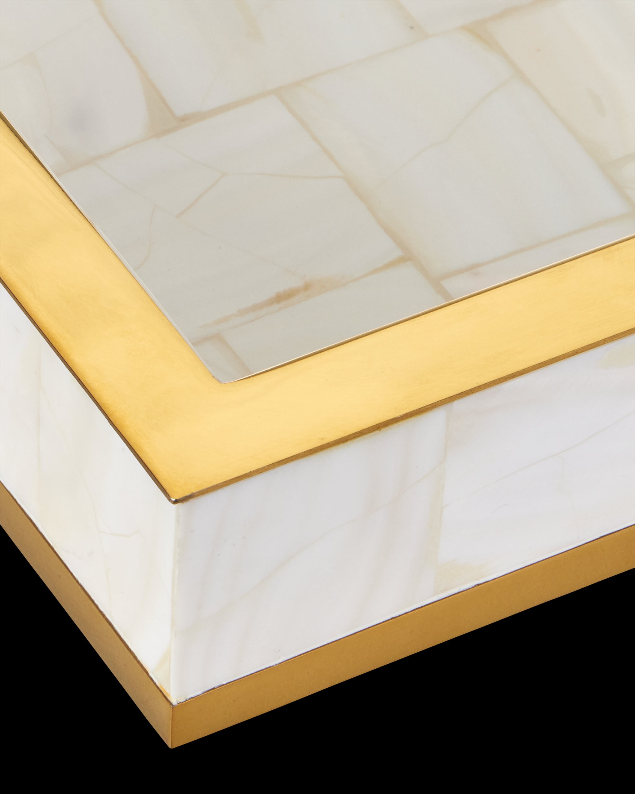 Currey & Company Casey Mother Of Pearl Tray Set Of 2