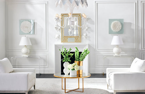 Chelsea House Fern Chandelier White