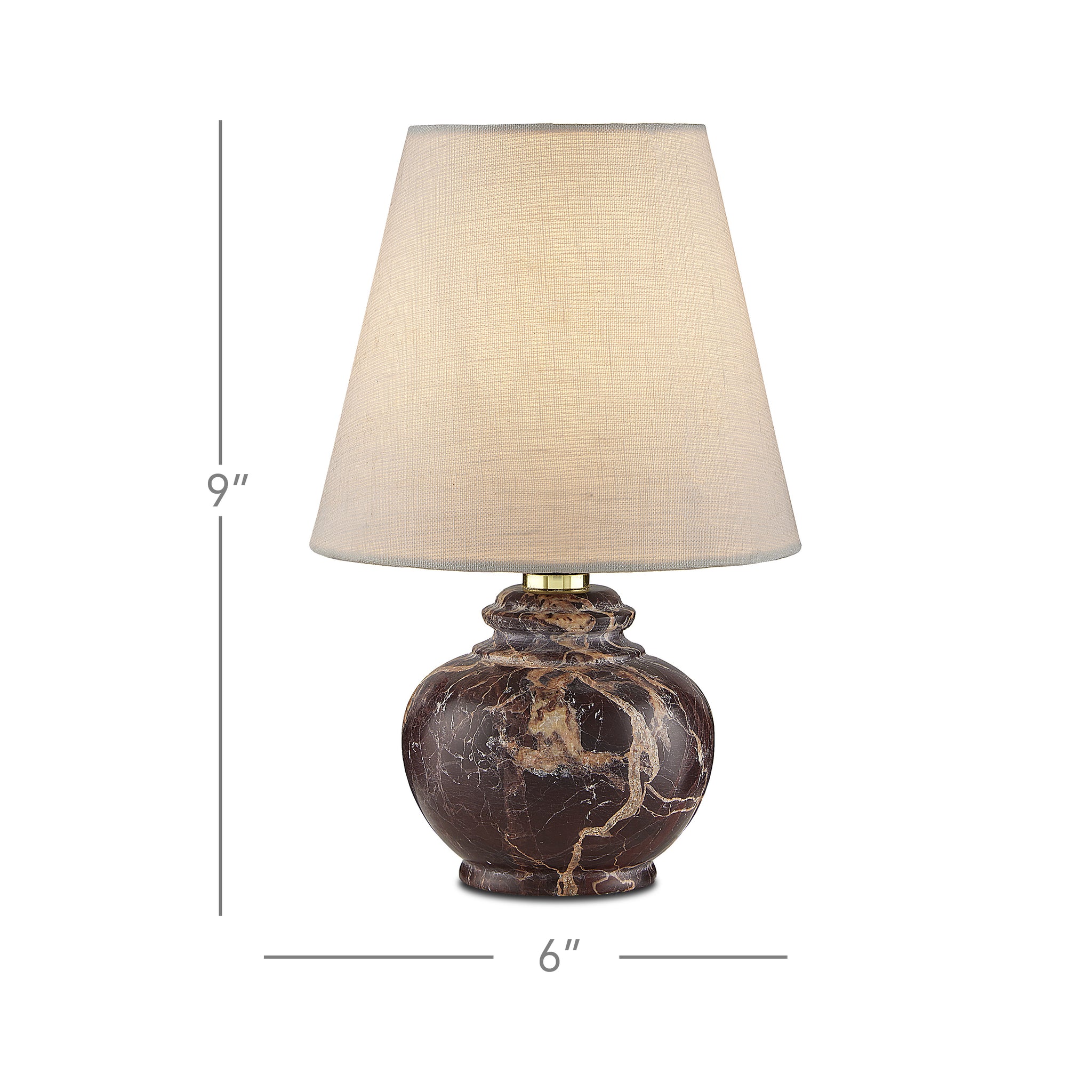 Currey & Company Piccolo Brown Mini Table Lamp