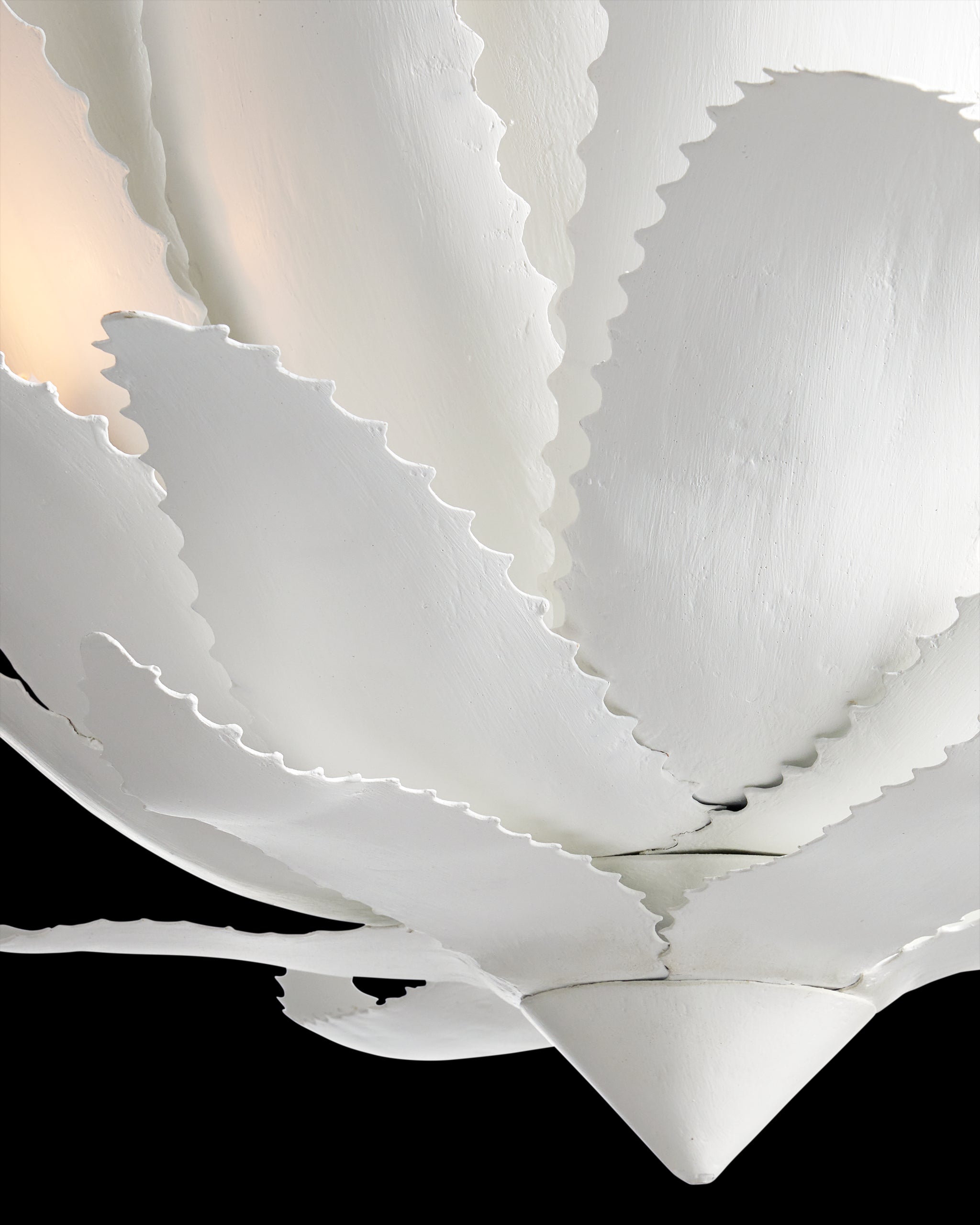 Currey & Company Agave White Chandelier