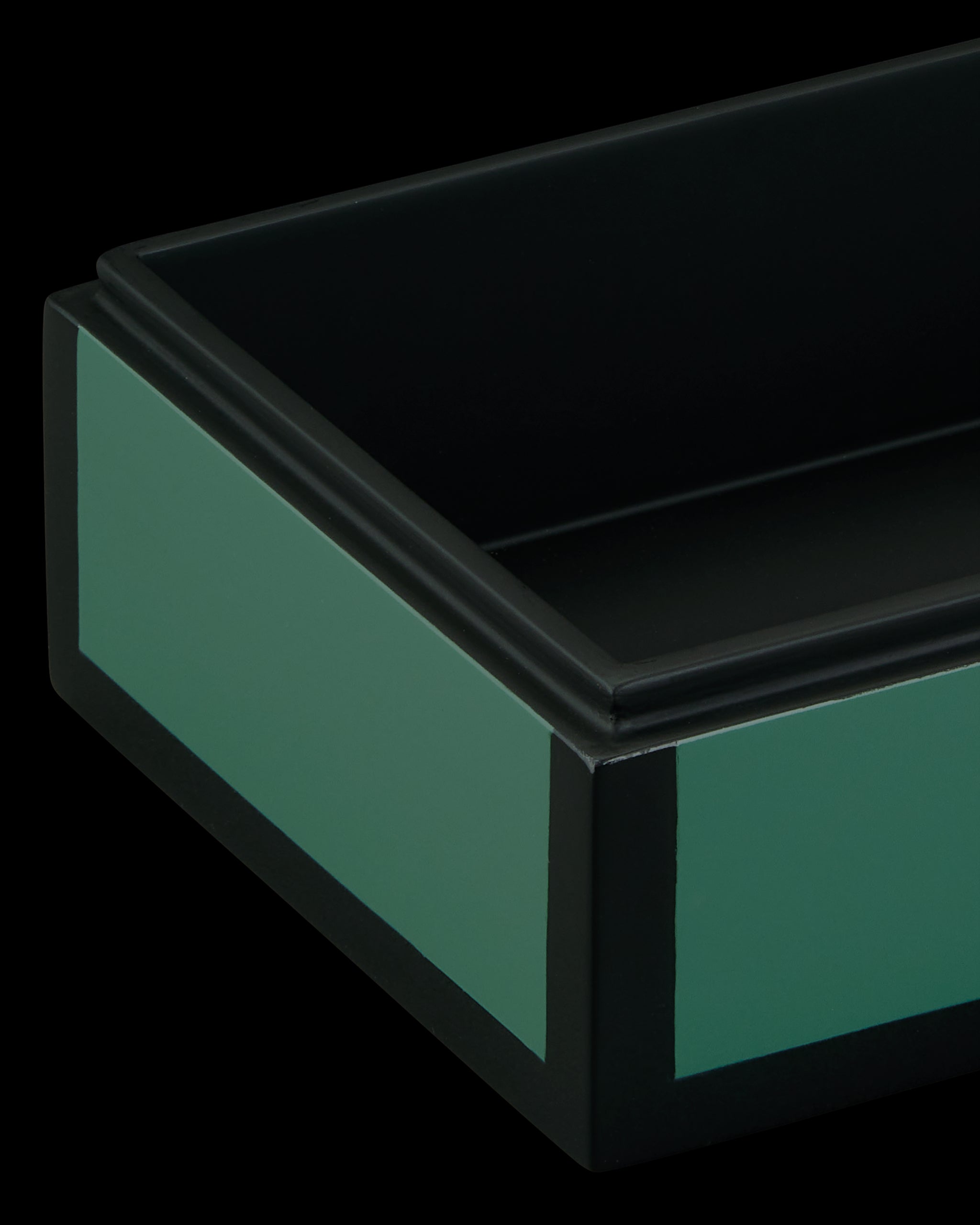 Currey & Company Green Lacquer Box Set Of 2