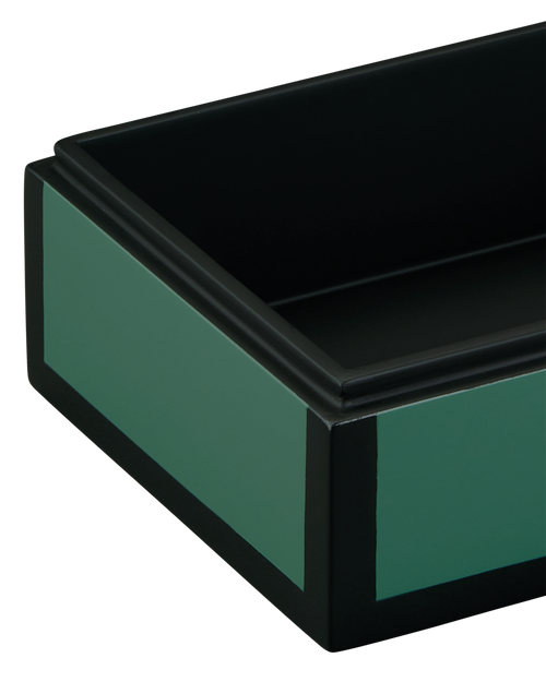 Currey & Company Green Lacquer Box Set Of 2