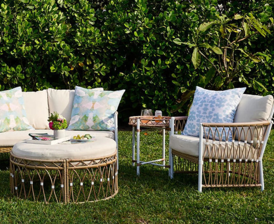 Laura Park Chintz Mist Outdoor Pillow